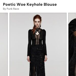 Sexy Goth Poetic Woe Keyhole Blouse from Vampire Freaks